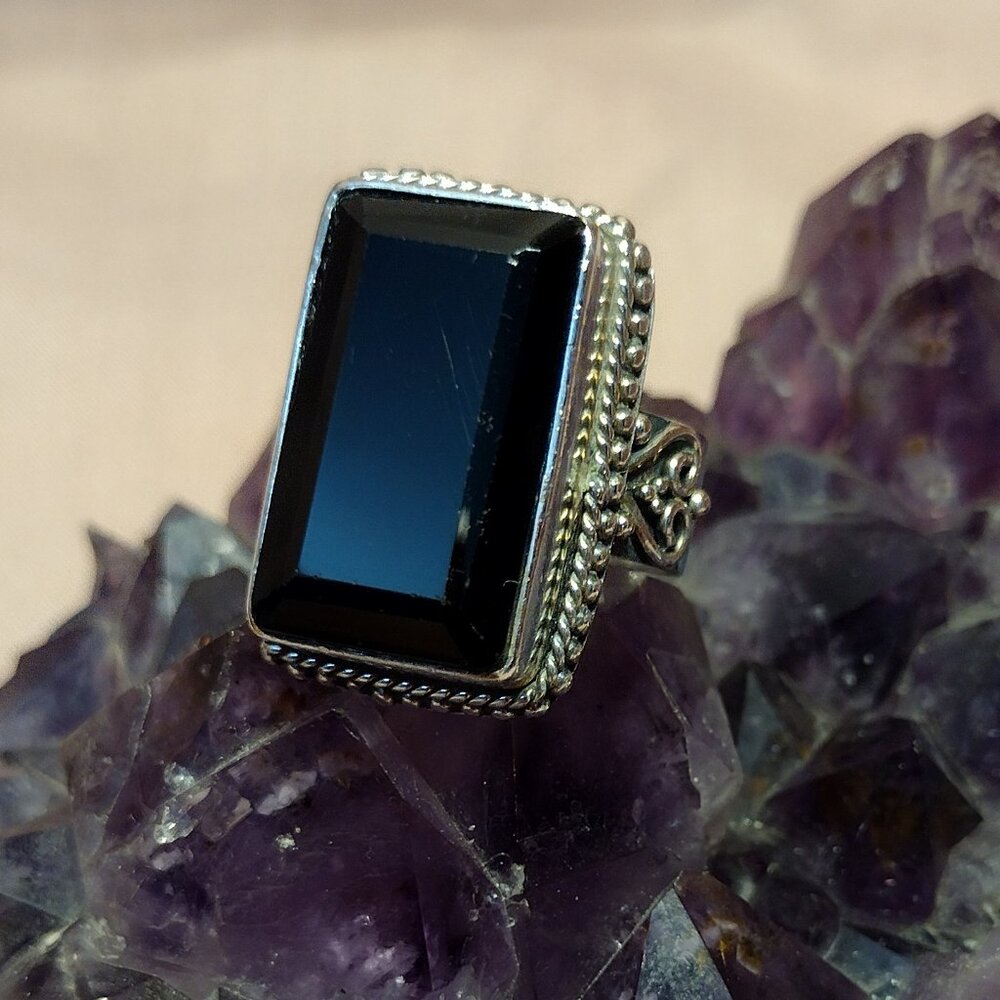 Sterling Silver Black Onyx Ring